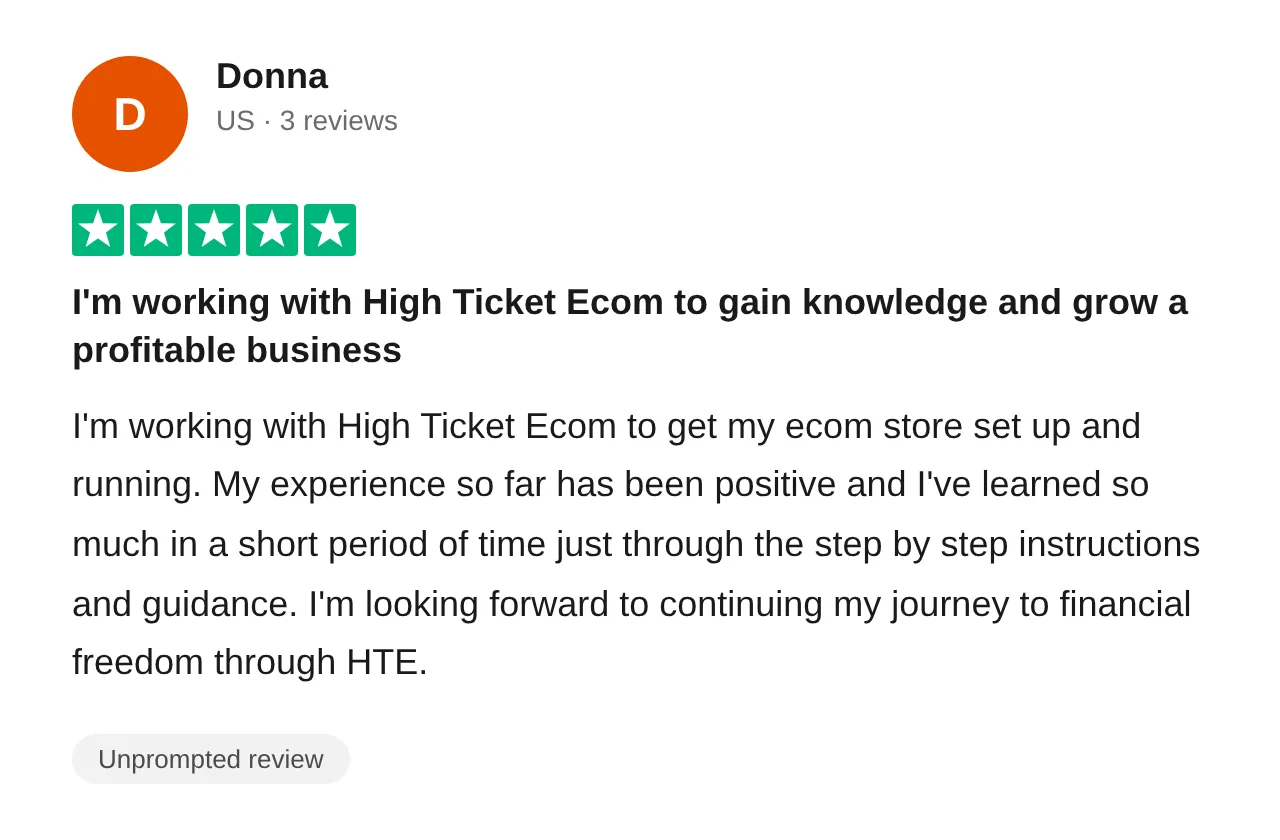 Trustpilot review — Donna (#11)
