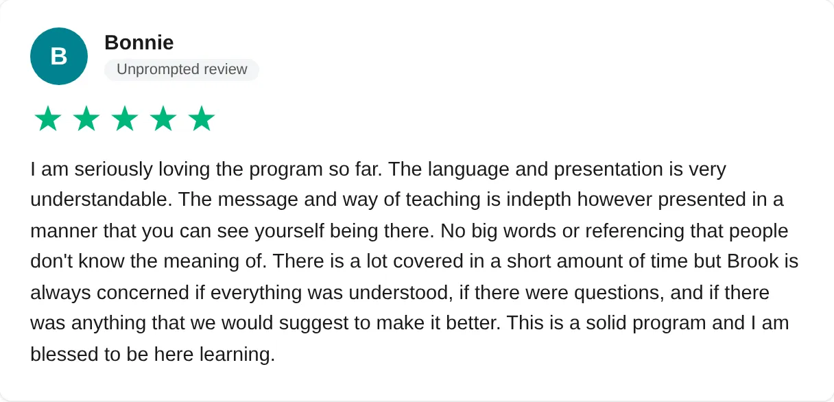 Trustpilot review — Bonnie (#28)