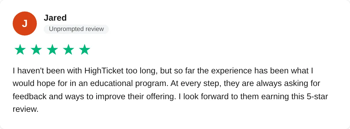 Trustpilot review — Jared (#32)