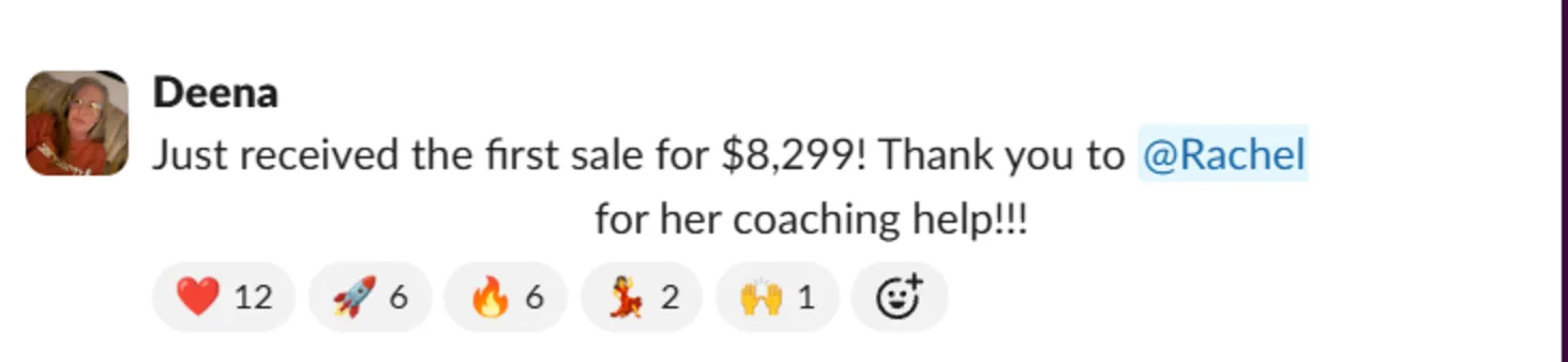 Student sales result — Deena (#21)