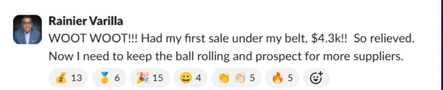 Student sales result — Rainier (#27)