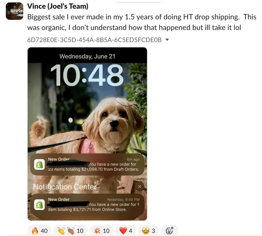 Student sales result — Vince (#32)