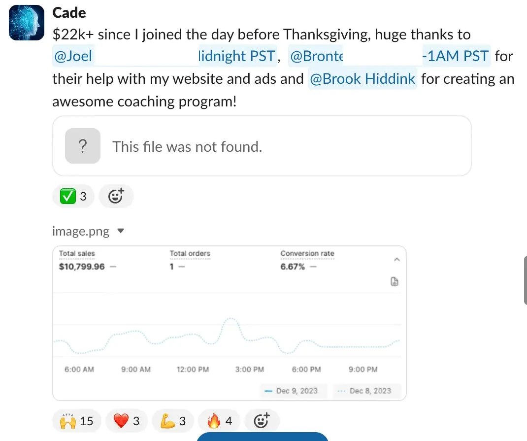 Student sales result — Cade (#50)