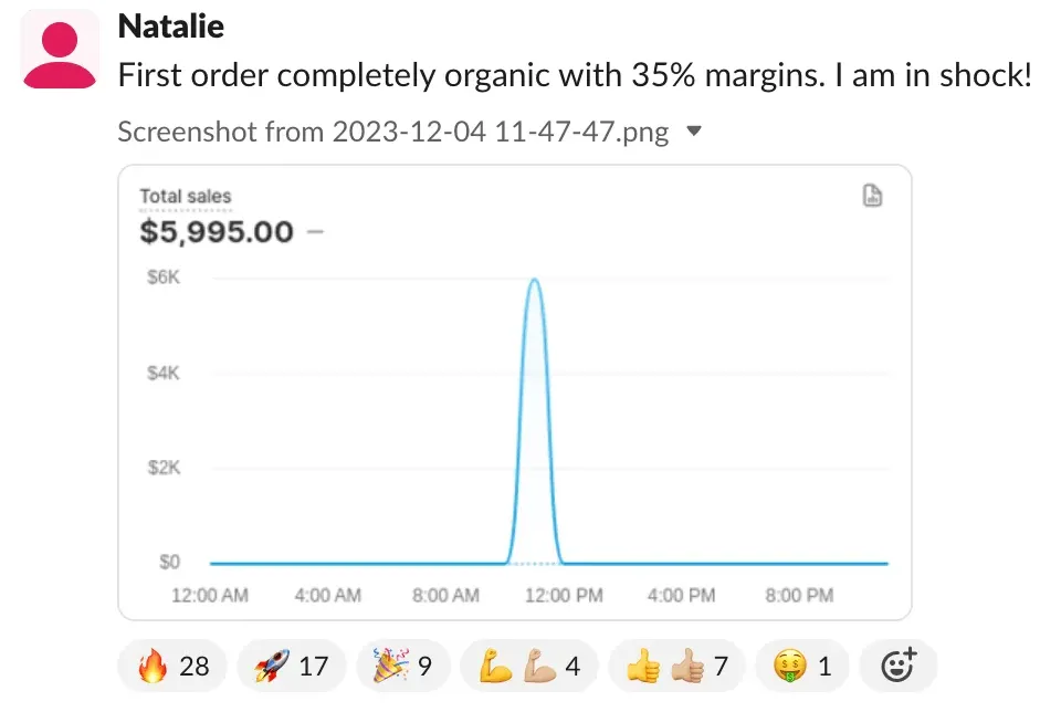 Student sales result — Natalie (#51)