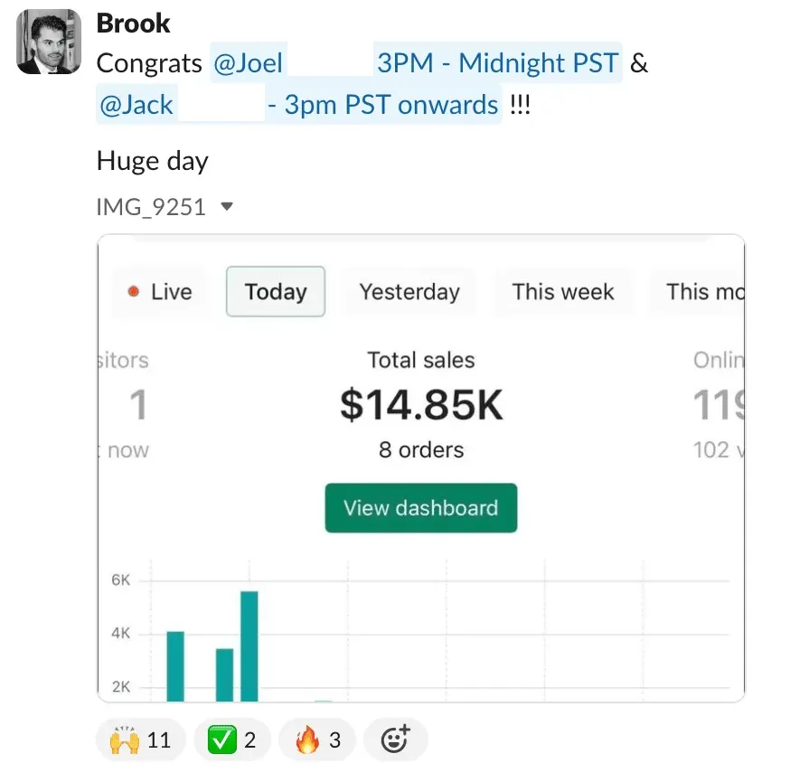 Student sales result — JackJoel (#73)