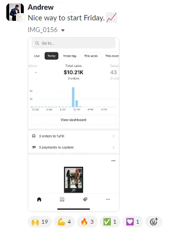 Student sales result — Andrew (#77)
