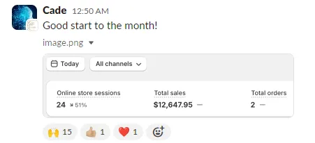 Student sales result — Cade (#98)